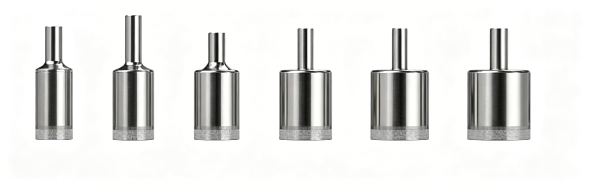 6 Brocas Serra Copo Diamantada18-30mm Para Porcelanato Vidro
