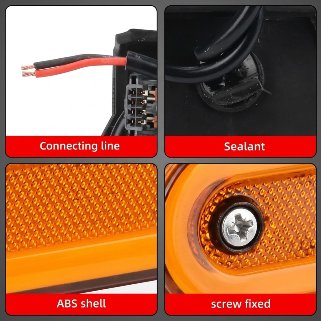 Kit 12 Luzes Led Laterais Âmbar Para Caminhão E Carreta