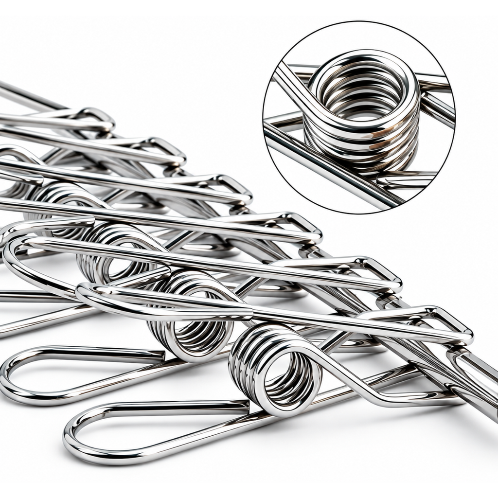 Prendedor De Roupa De Inox - Kit 60 Prendedores 100% Inox