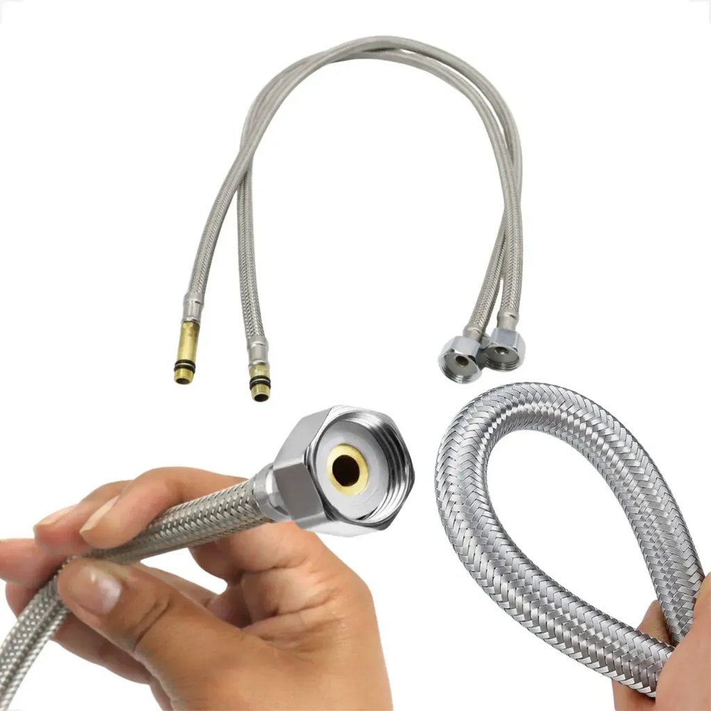 Engate Flexível Misturador Mangueira Aço Mono 80 Cm Par