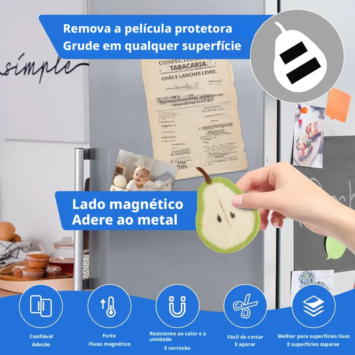 Perfil Magnético Adesivo 3M Fita Imã Flexível 15x2mm 10mts