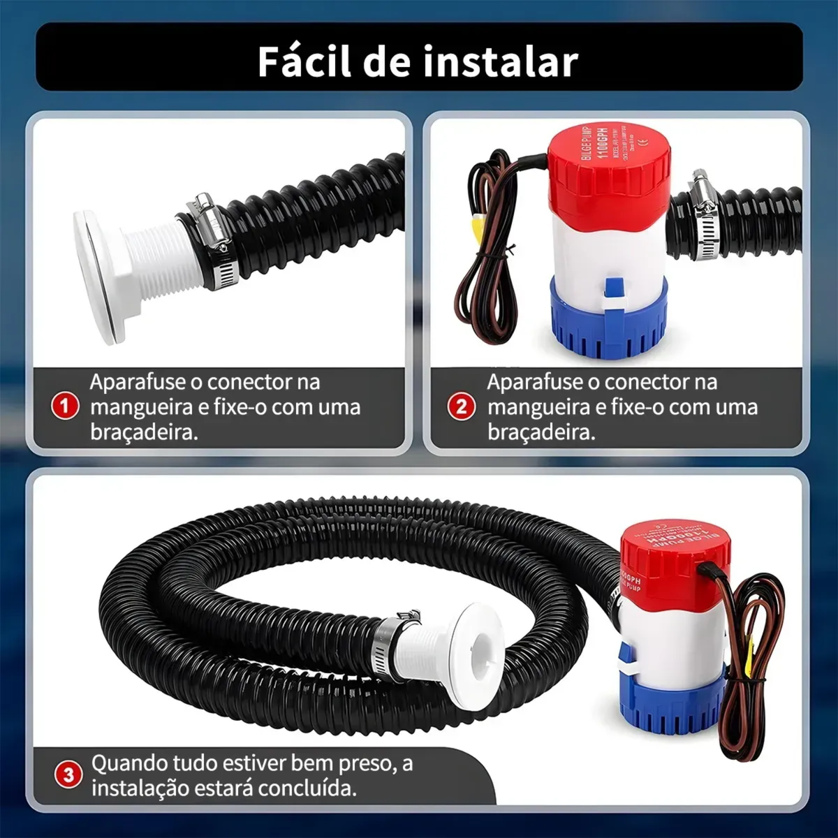 Bombas De Porão De Barcos Náuticos 1100gph 12v Para Homeboat