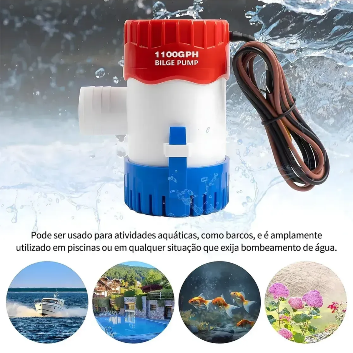 Bombas De Porão De Barcos Náuticos 1100gph 12v Para Homeboat