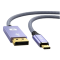 Cabo Monitor Usb Tipo C Para Dp 8k 60hz E 4k 144hz - 2 Metro