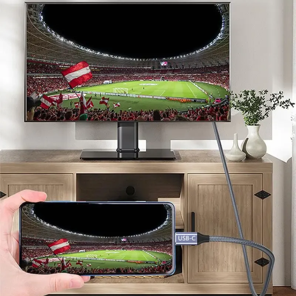 Cabo Monitor Usb Tipo C Para Dp 8k 60hz E 4k 144hz - 2 Metro