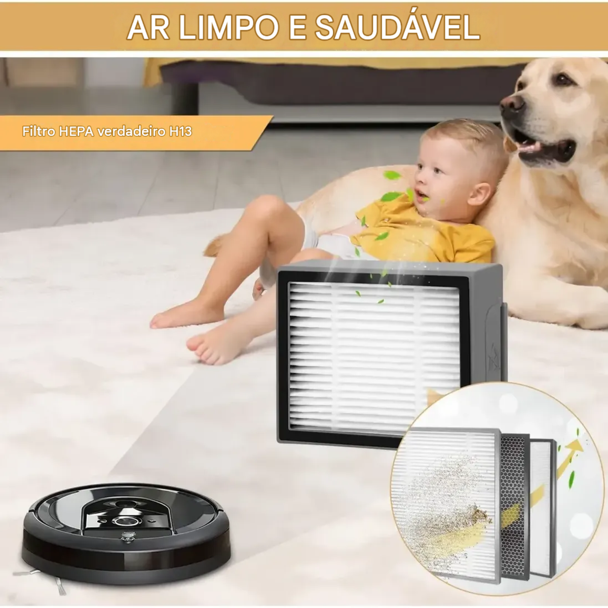 Kit 10pcs Escova Filtro Hepa Para Irobot Roomba I8 I7+e7 E6