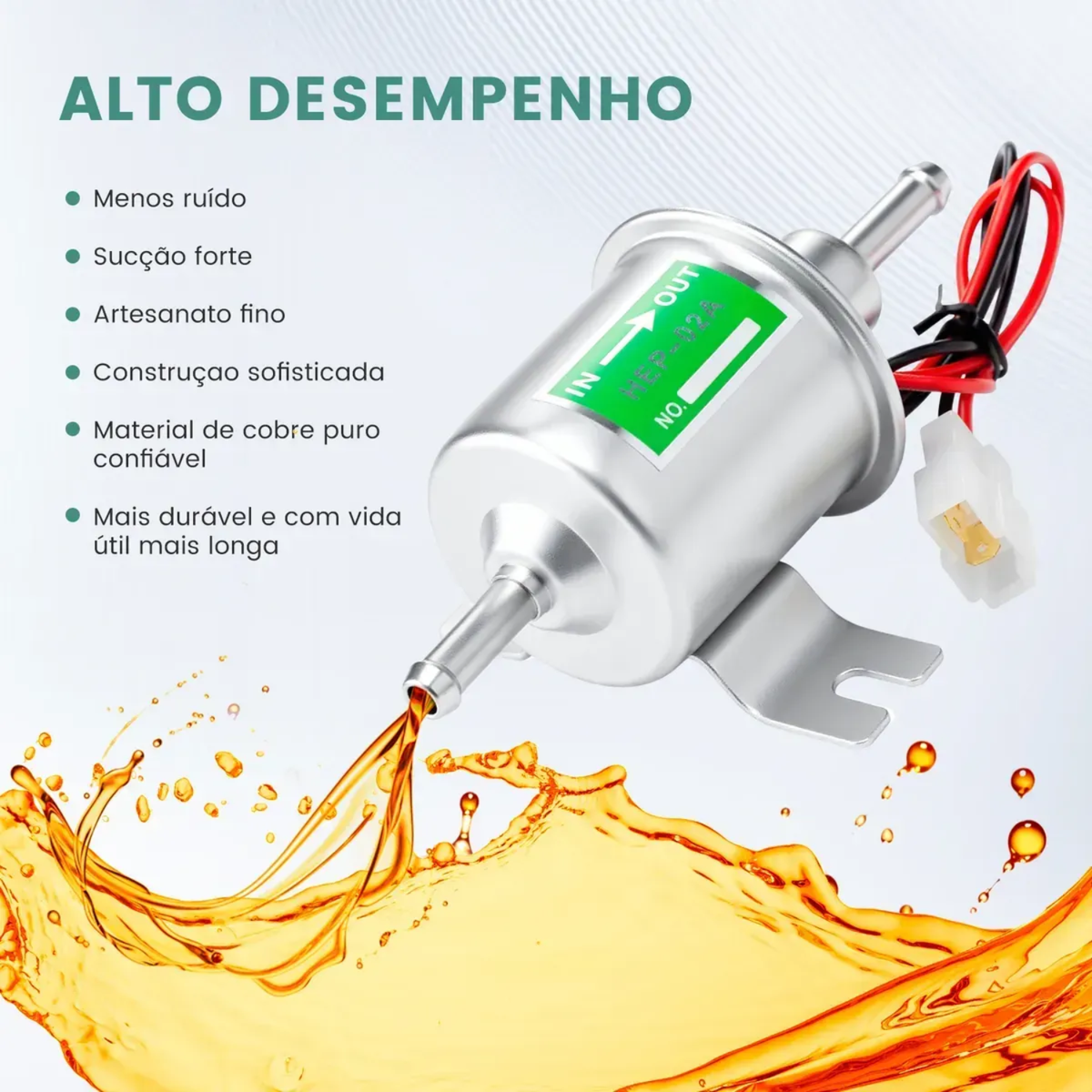 Bomba Gasolina Diesel Combustivel Trator Lancha 3.6 Psi 12v