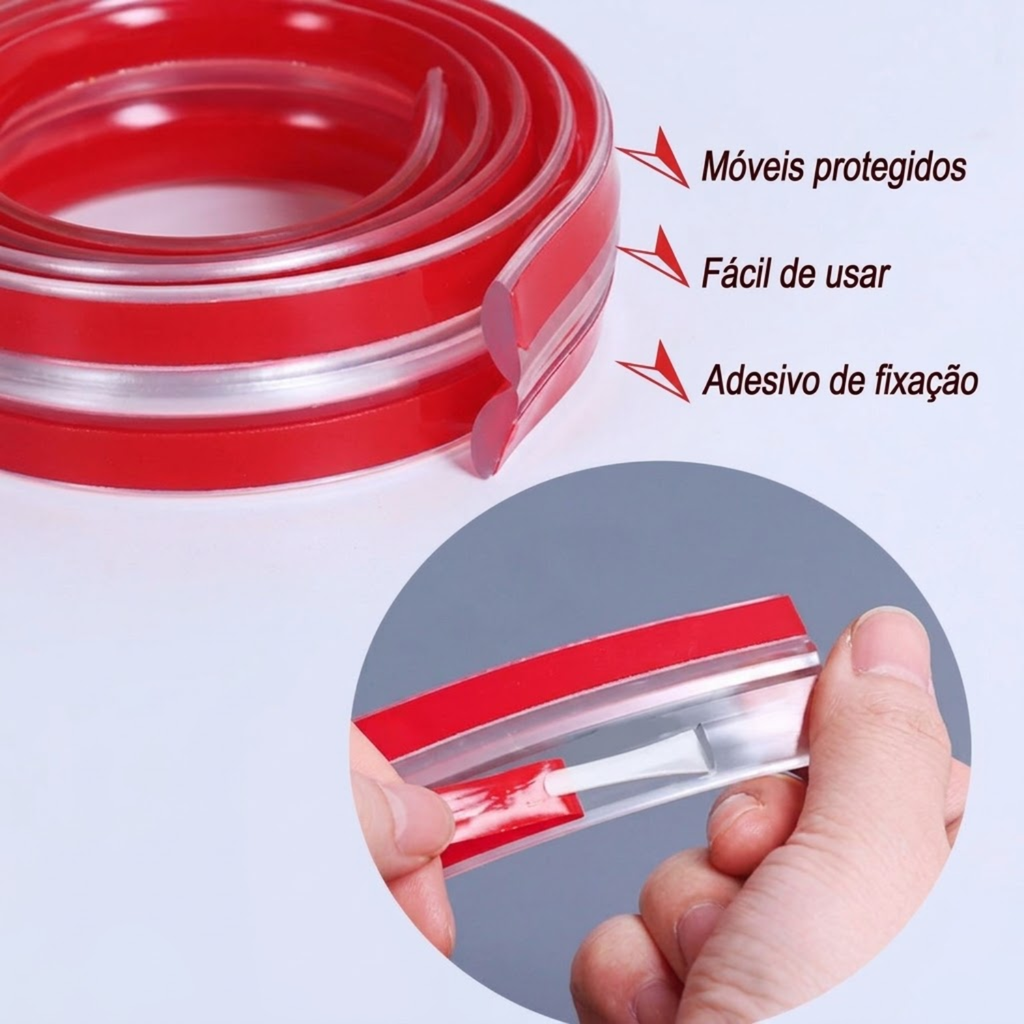2 Metros Fita Para Proteger Quina Anti-impacto Transparente
