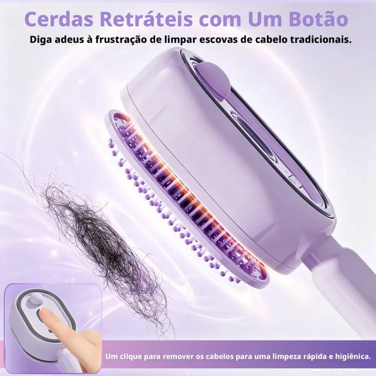 Escova De Cabelo Com Spray Eletrica Portatil Antiqueda