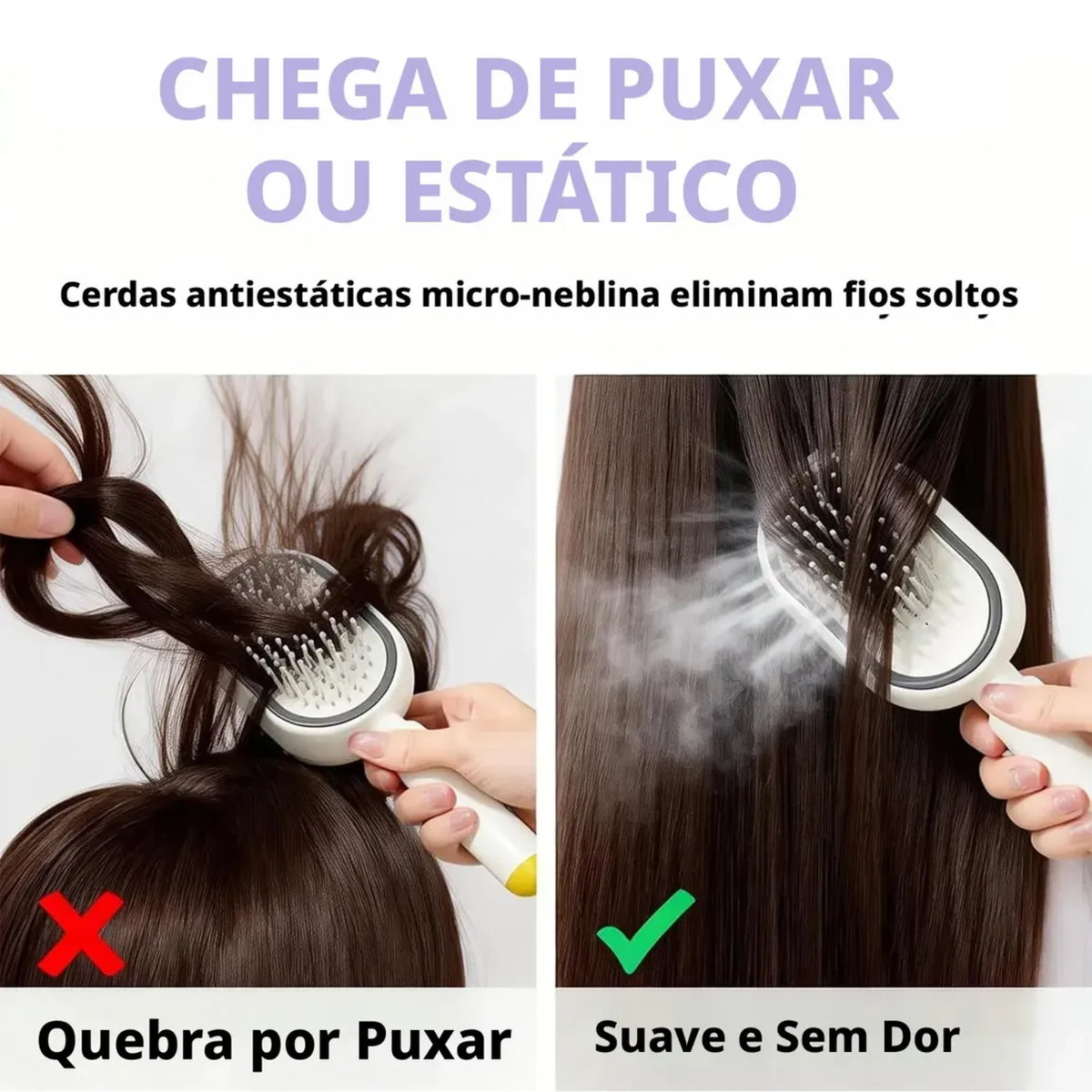 Escova De Cabelo Com Spray Eletrica Portatil Antiqueda