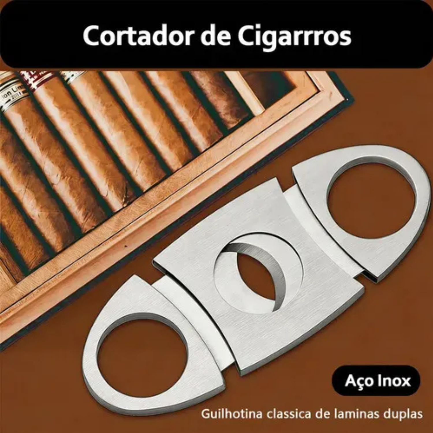Cortador De Charutos Sotcar Em Metallamina Profissional Luxo