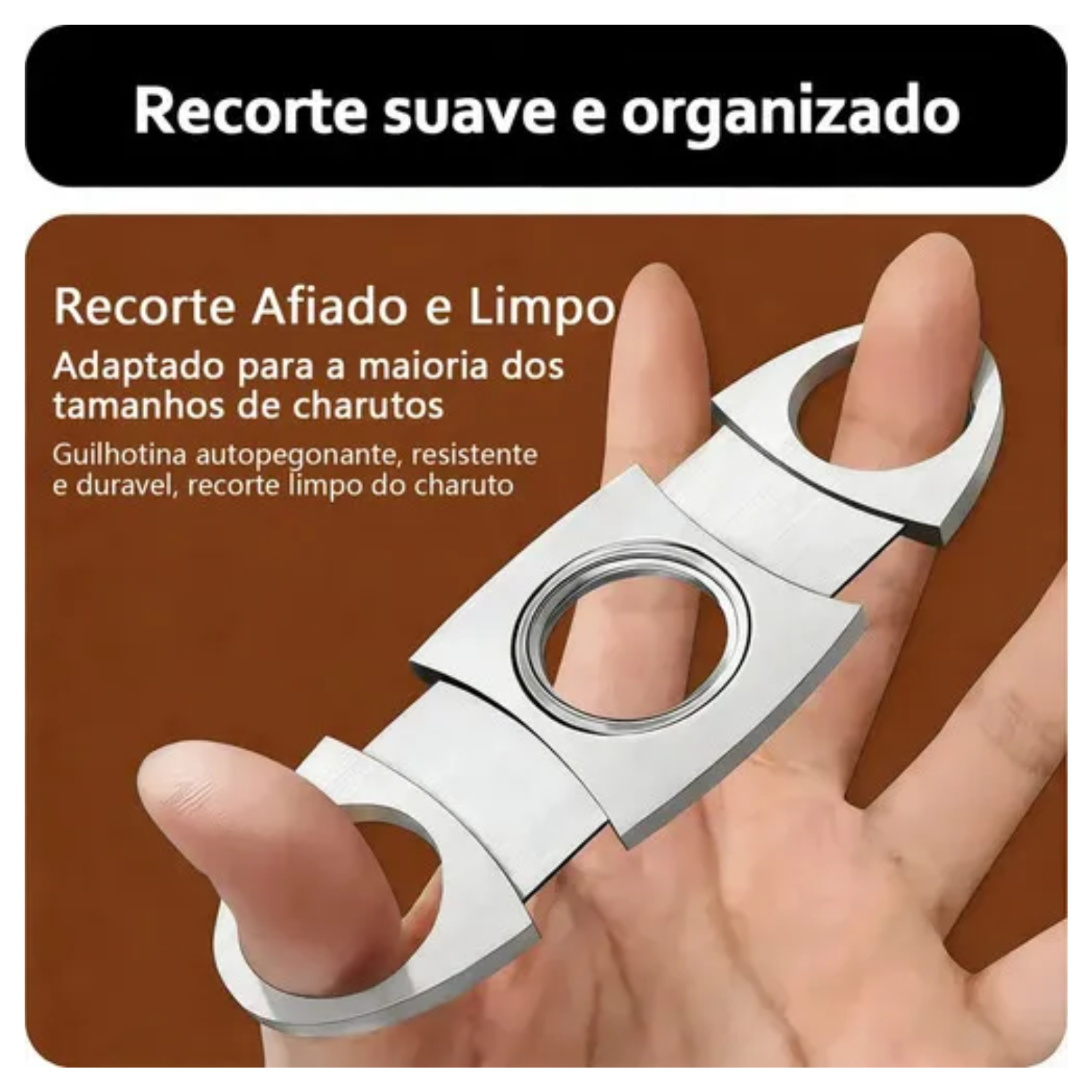 Cortador De Charutos Sotcar Em Metallamina Profissional Luxo