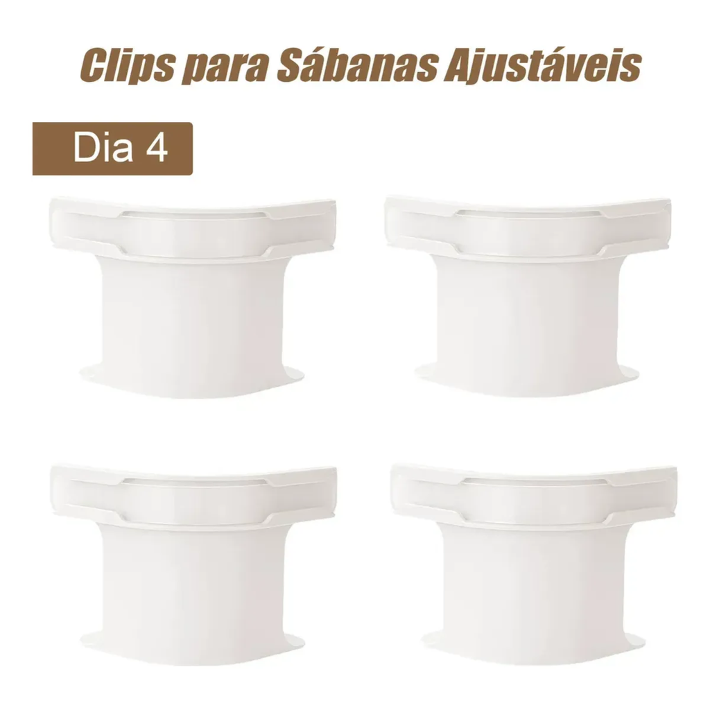 Fixador Trava Lençol Invisível Clip Colchão 4pçs