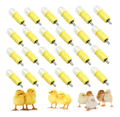 30 Unid Bebedouro Automático Tipo Niple Amarelo Para Aves