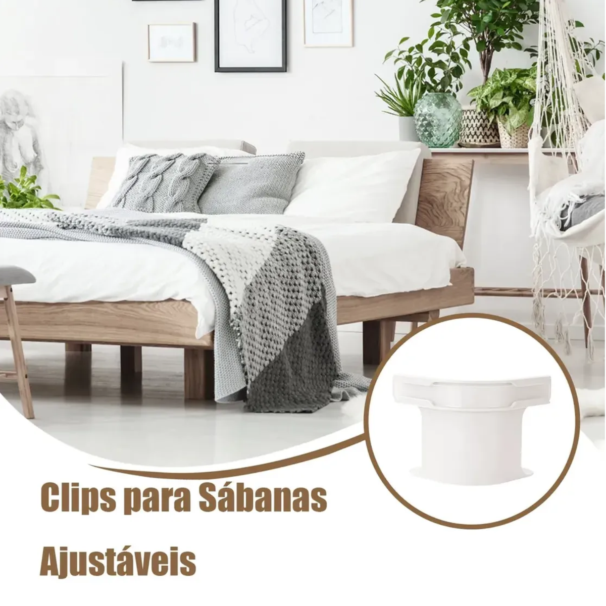 Fixador Trava Lençol Invisível Clip Colchão 4pçs