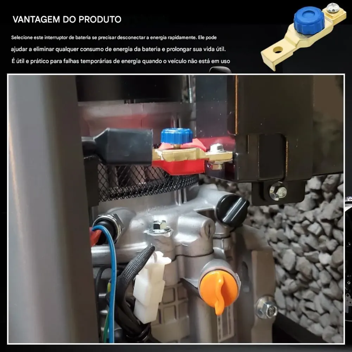 Chave Geral Corta Corrente Bateria 12v Motos Jet Ski 1732