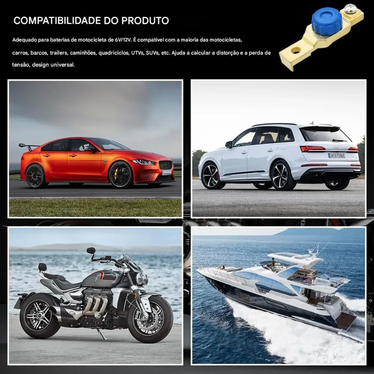 Chave Geral Corta Corrente Bateria 12v Motos Jet Ski 1732
