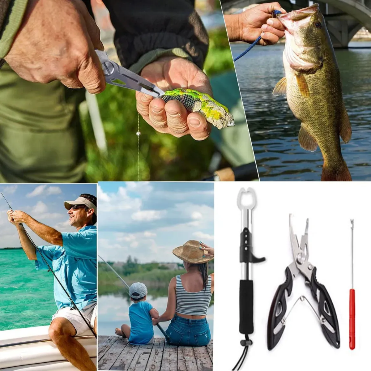 Kit De Alicate Para Pesca Inox Esportiva