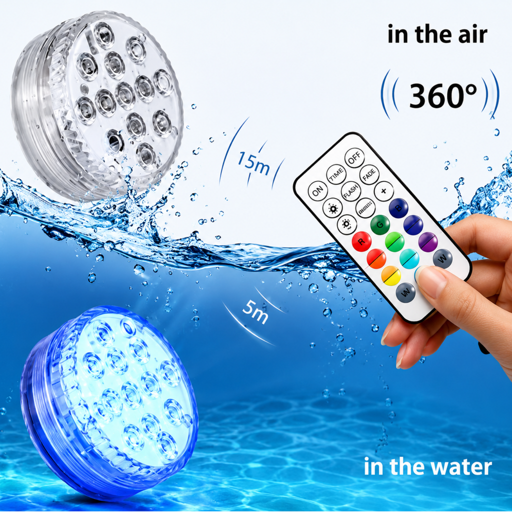 Luz De Led Piscina Jardim Iluminação Rgbw Refletor Luminária
