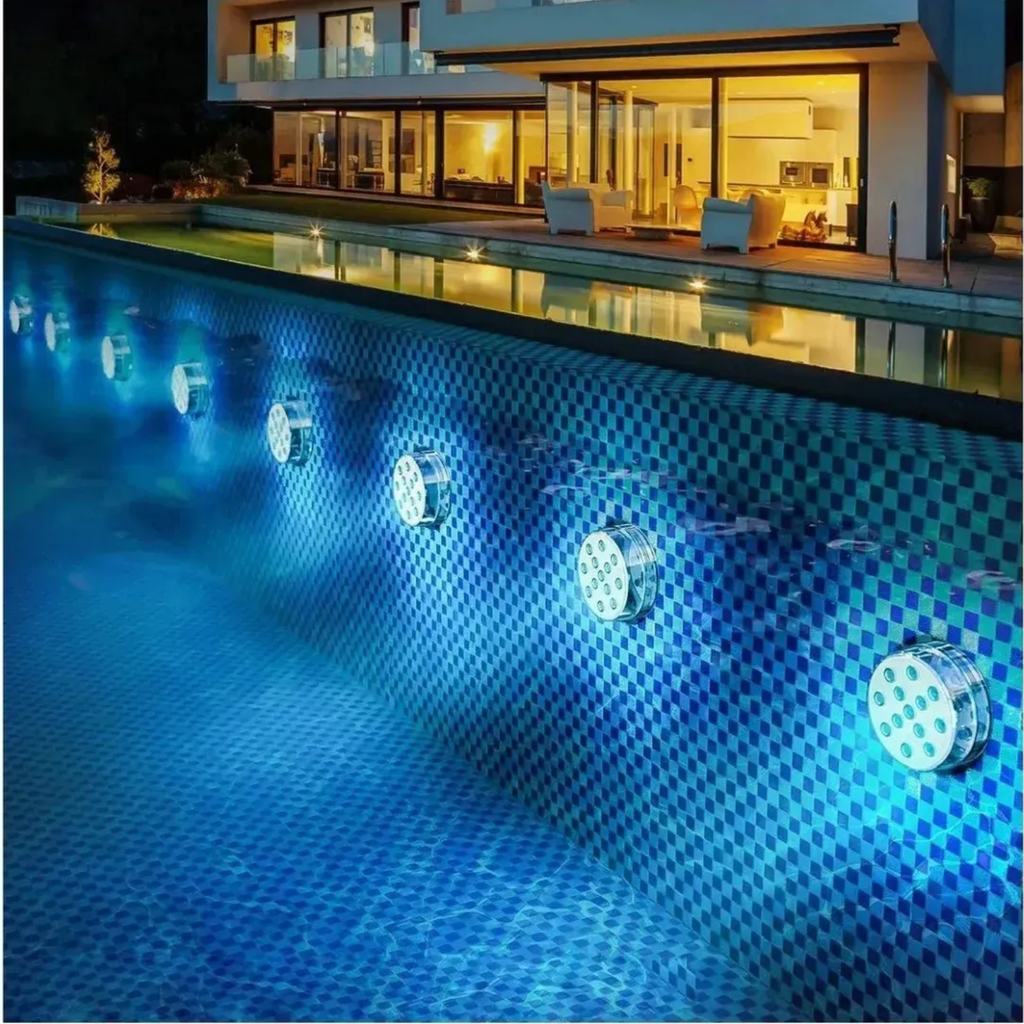 Luz De Led Piscina Jardim Iluminação Rgbw Refletor Luminária