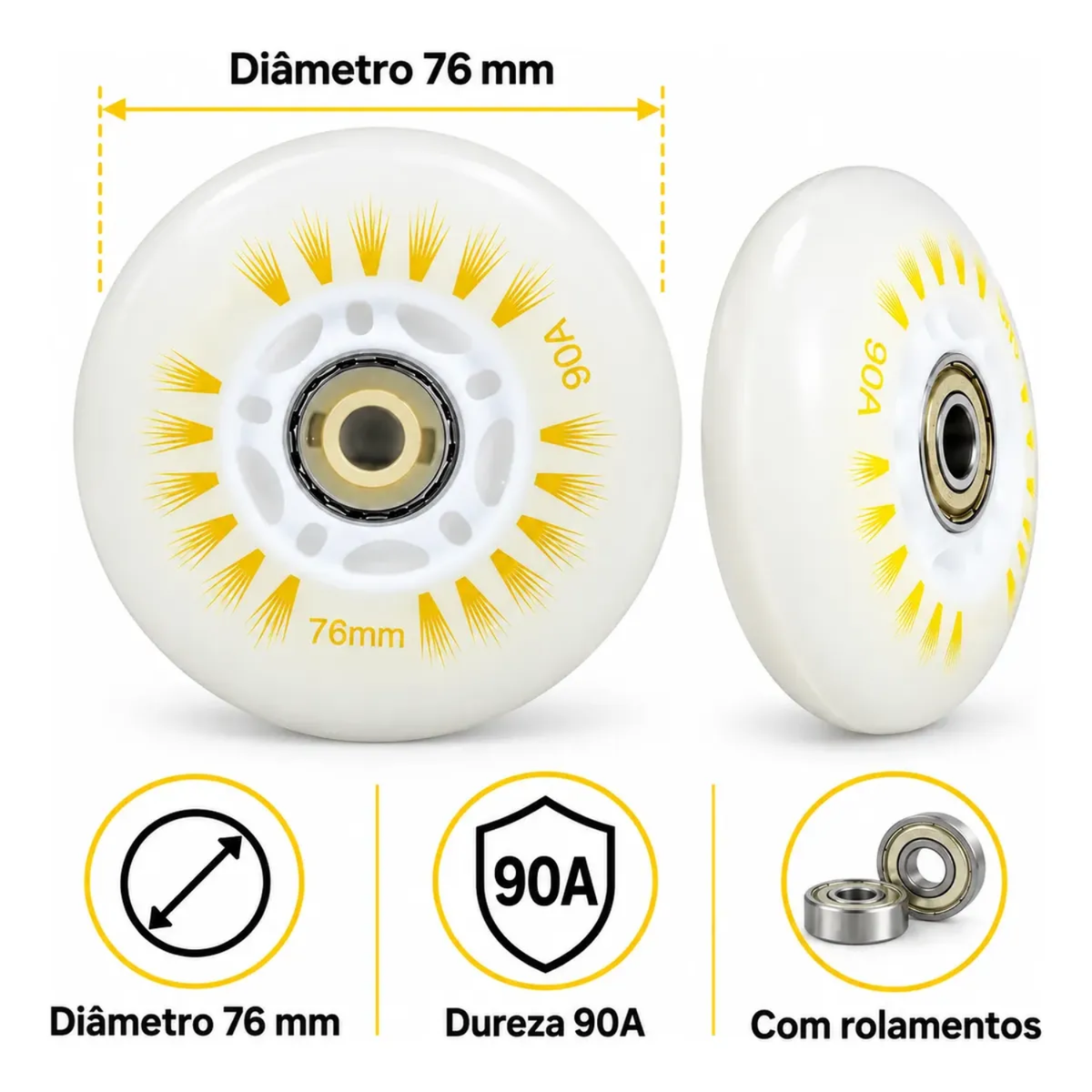 Par Rodinha Silicone Para Triciclo Drift Elétrico C/led Rgb