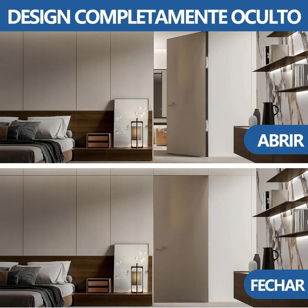3 Peças Dobradiça Invisível Oculta Ajustável 110mm 40/kg