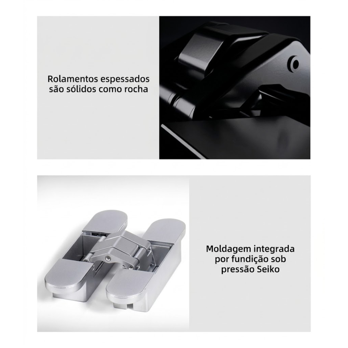 3 Peças Dobradiça Invisível Oculta Ajustável 110mm 40/kg
