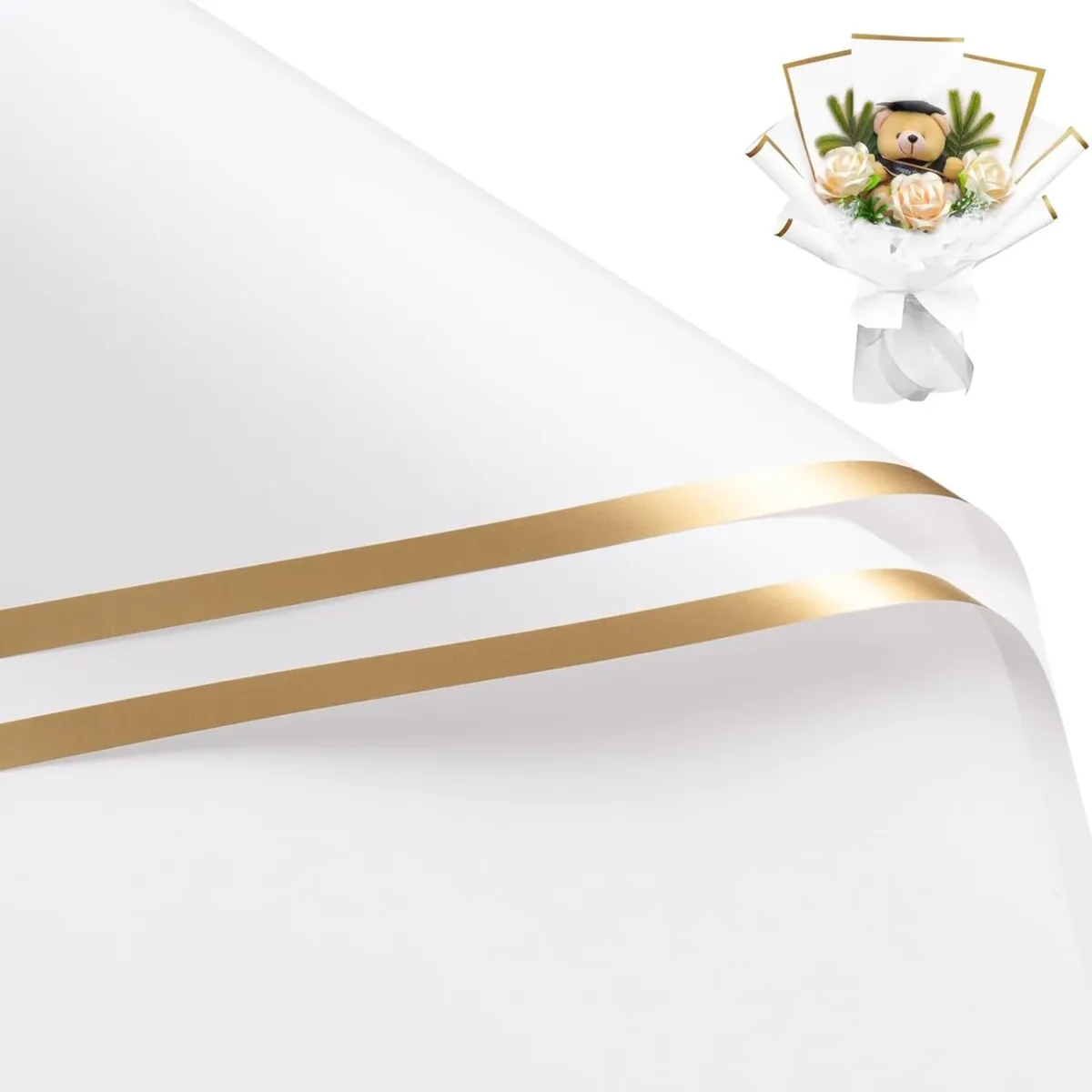 Papel Seda Premium Para Embalagem De Buquê - 20 Folhas