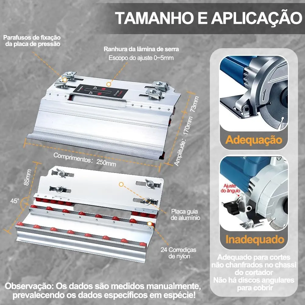 Ferramenta De Corte 45 Graus Para Porcelanato Mármore Piso