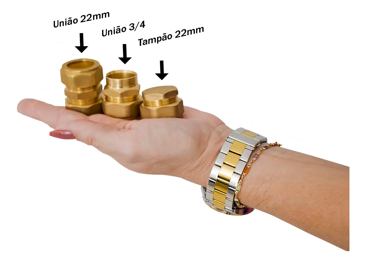 Kit Conexão União Fácil Tubo 22mm P2 Coletor Placa Sola