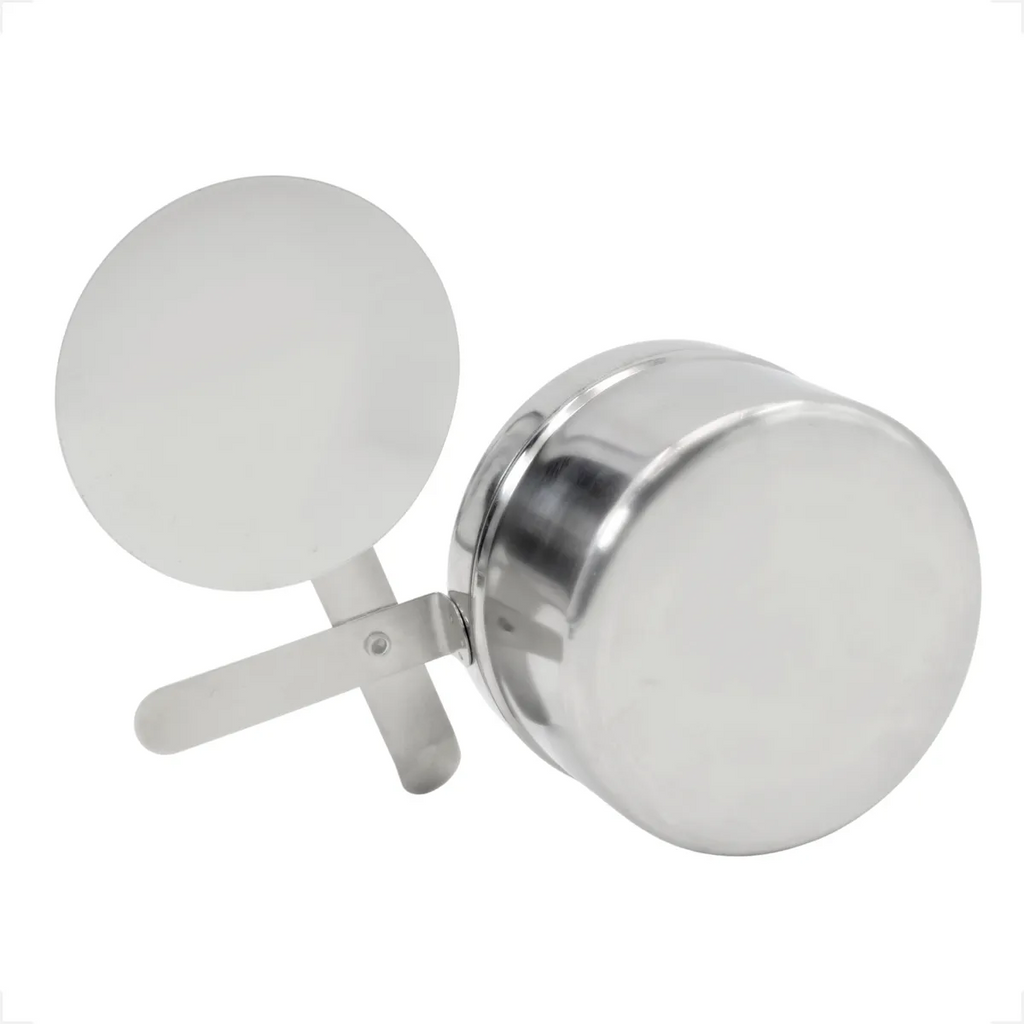 Kit 2 Fogareiros Para Discos Acendedor 9cm Aço Inox Fondue