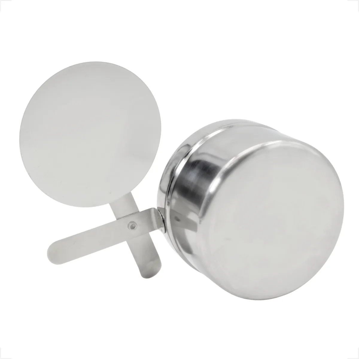 Kit 2 Fogareiros Para Discos Acendedor 9cm Aço Inox Fondue