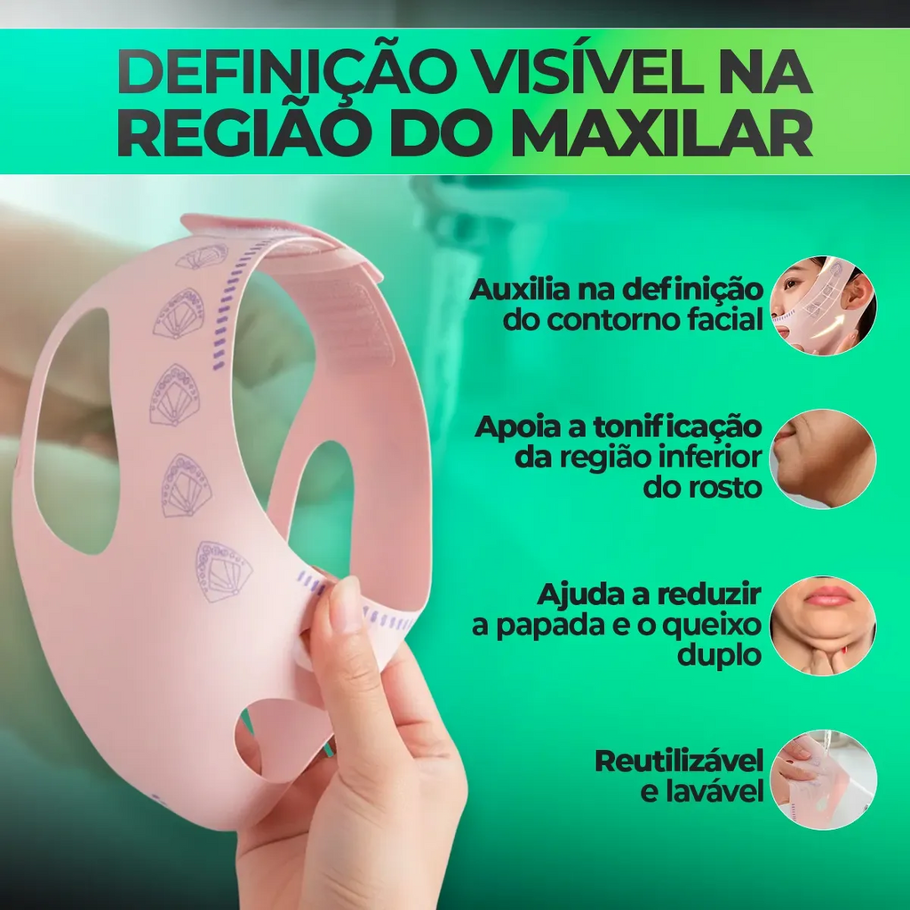 Máscara Modeladora Rosto Lifting Skin Care Papada Antirrugas