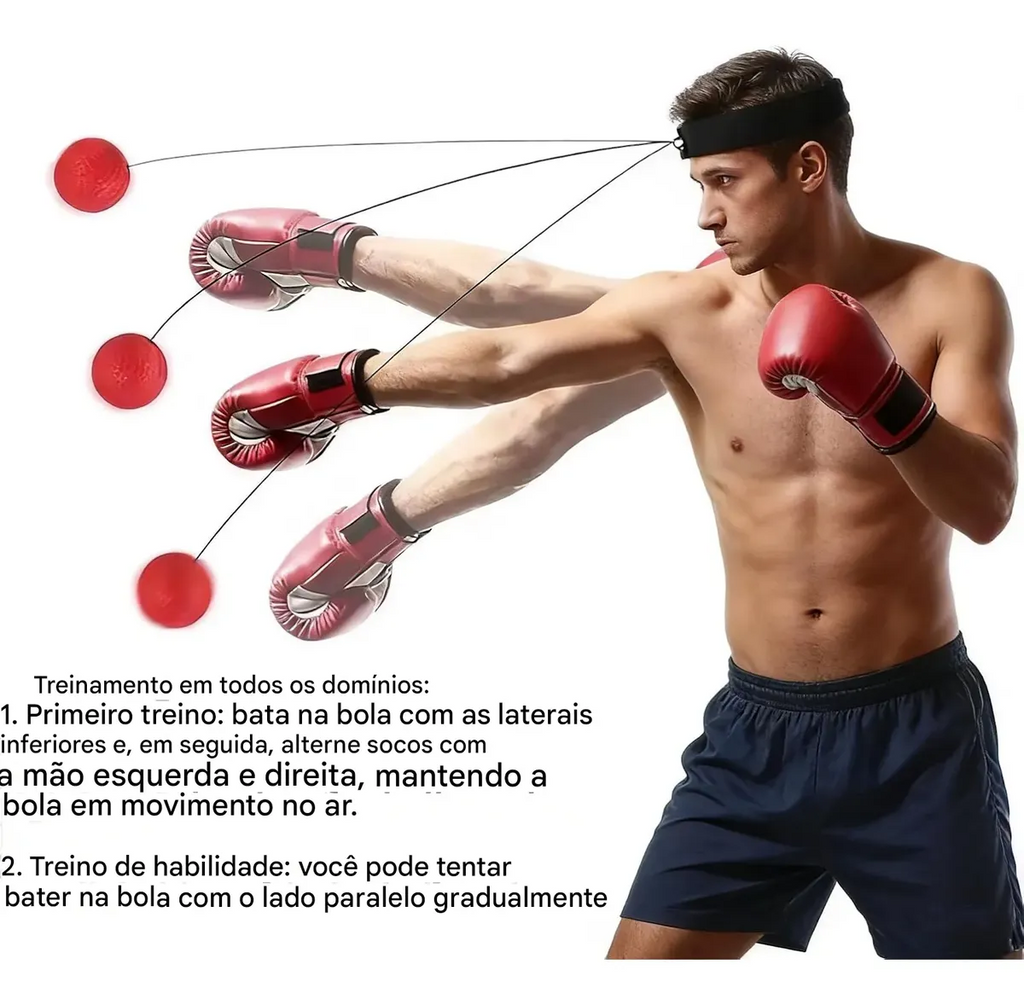 Bola De Reflexo Kickboxing Boxe Muay Thai Treino Velocidade