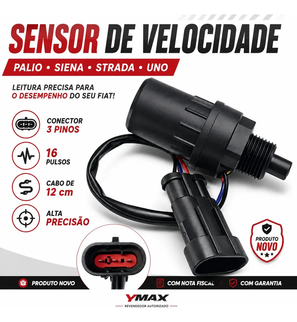 Sensor Velocidade Uno Palio Strada 1.0/1.3 8/16v Fire Todos