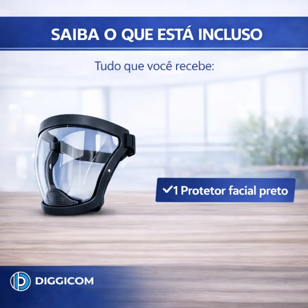 Máscara Protetor Facial Viseira Roçadeira Olhos Ajustável