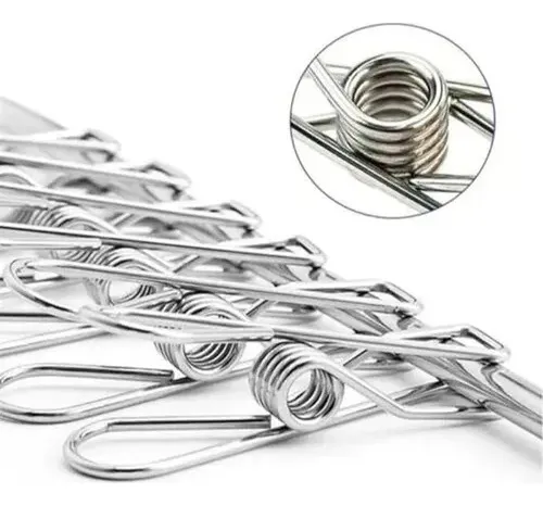 Kit 20 Prendedor De Roupa Inox Pregador Roupa Foto Varal