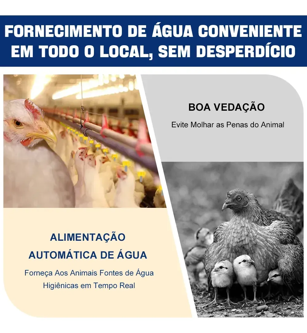 Kit 10 Bebedouro Automatico Galinha Frango Mamilo Niple Bico