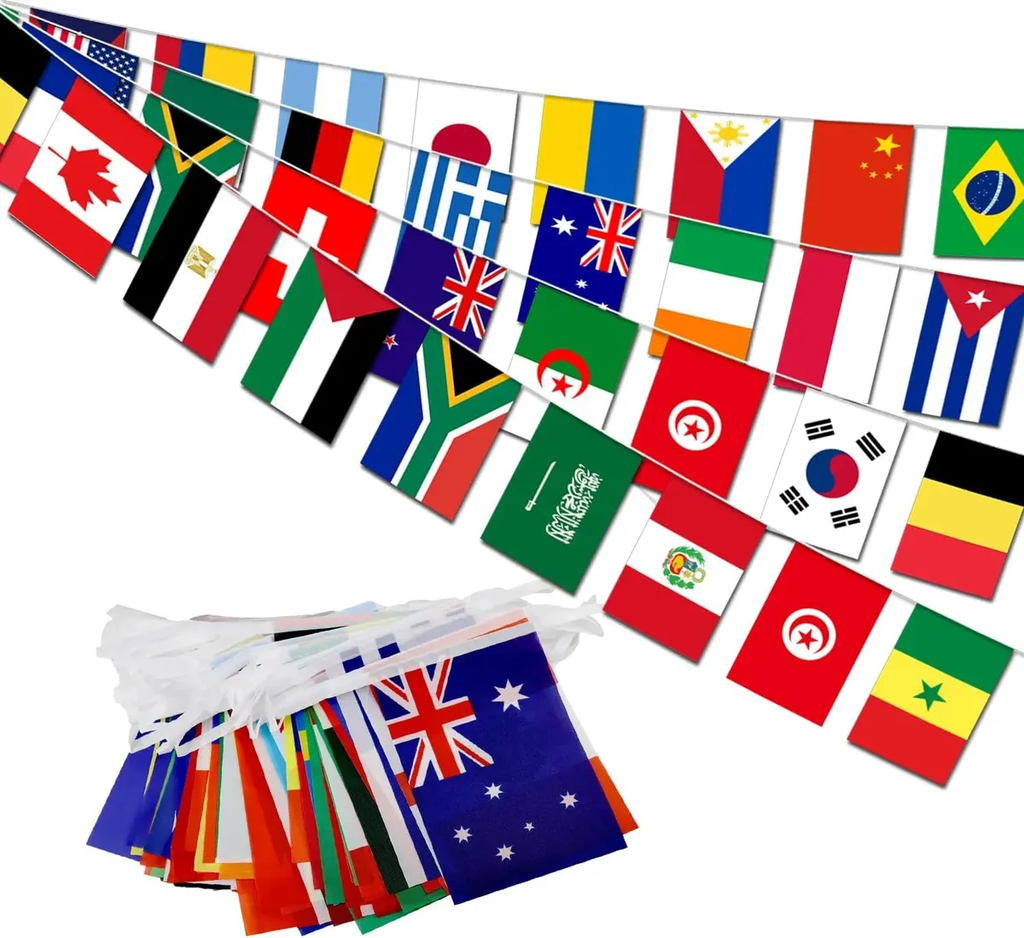 Bandeira Missões Evangelho 100 Países 30m 21x14cm
