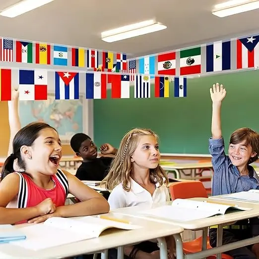 Bandeira Missões Evangelho 100 Países 30m 21x14cm
