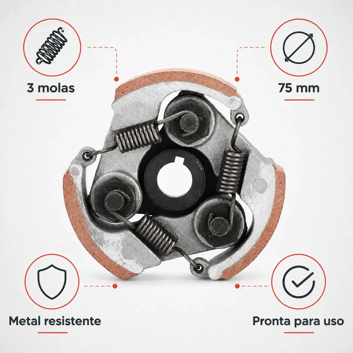 Embreagem 3 Molas Para Mini Moto Quadriciclo 2t 49cc