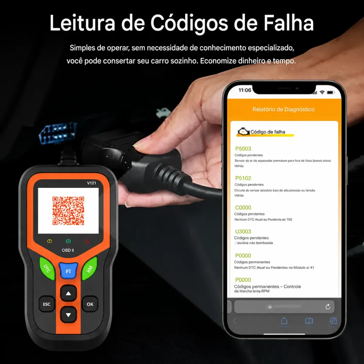 Scanner Automotivo Obd2 Diagnóstico Auto Profissional 12v