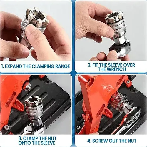 Chave Soquete Ajustável Universal 10-19mm Hexa Inteligente