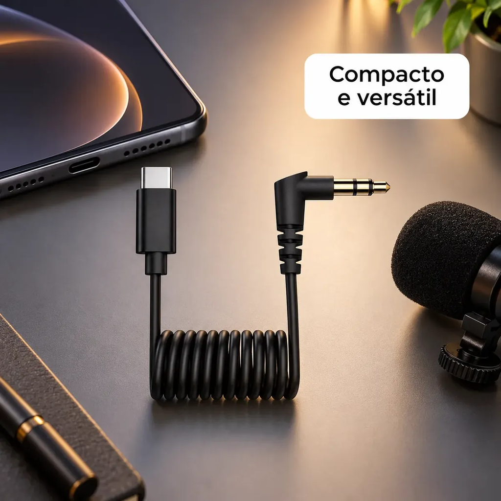 Cabo Adaptador 3.5mm Tipo C Trs P2 Para Usb-c