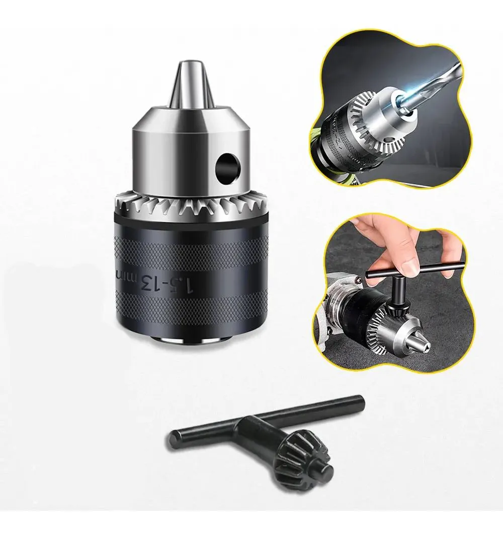 Kit Mandril Rosca 1/2 Rosca 1,5-13mm + Adaptador De Impacto