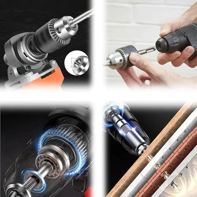 Kit Mandril Rosca 1/2 Rosca 1,5-13mm + Adaptador De Impacto