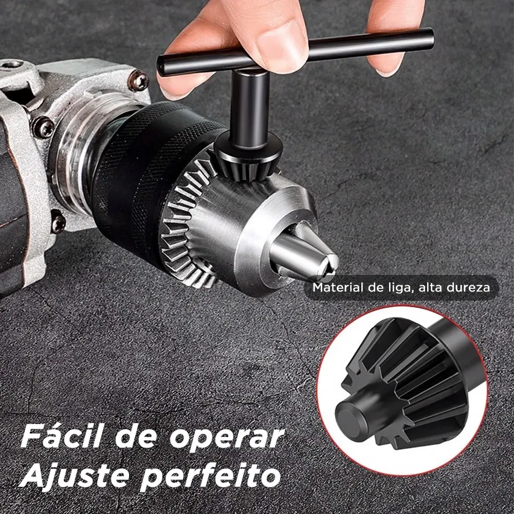Kit Mandril Rosca 1/2 Rosca 1,5-13mm + Adaptador De Impacto