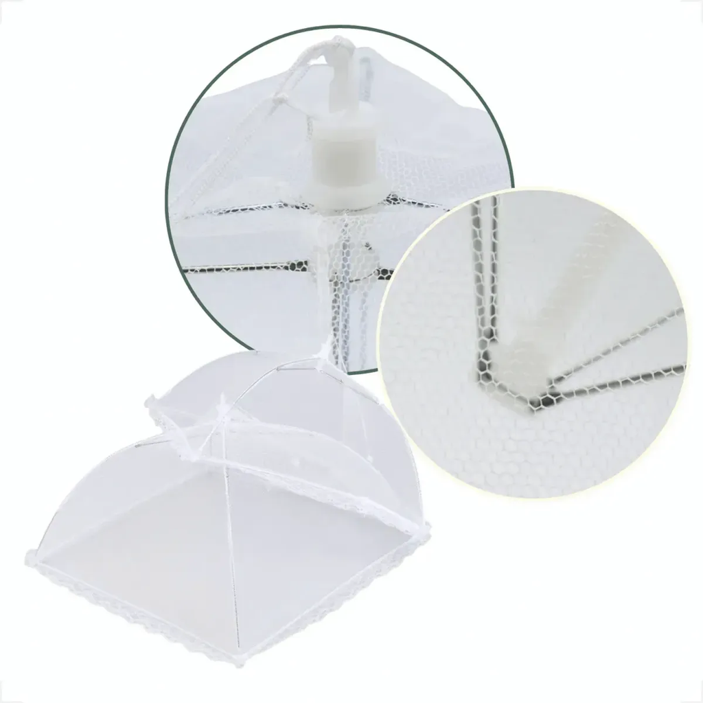 Tela Mosquiteiro Protetor Alimento Grande 48x48cm C/4 Tule