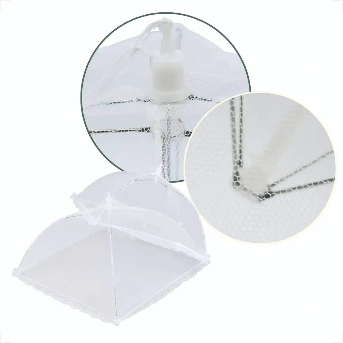 Tela Mosquiteiro Protetor Alimento Grande 48x48cm C/4 Tule