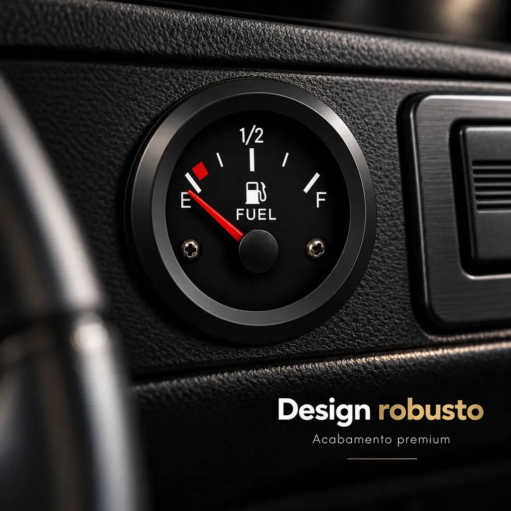 Marcador Nível De Combustível 12v Analógico Universal 52mm